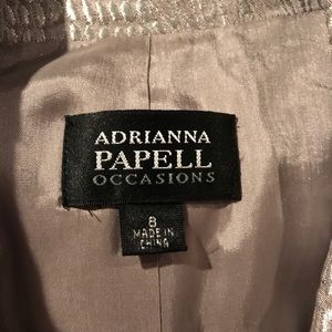 Adriana Pappell silver cocktail dress